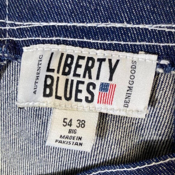 Mens Liberty Blues Denim Overalls Blue 54 x 38 Cotton #1 - Picture 8 of 9